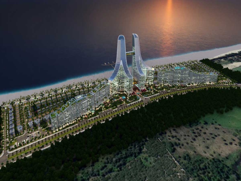 Dự án Charm Beach Resort nằm tại cung đường biển Hồ Tràm, canh bên đường lớn.