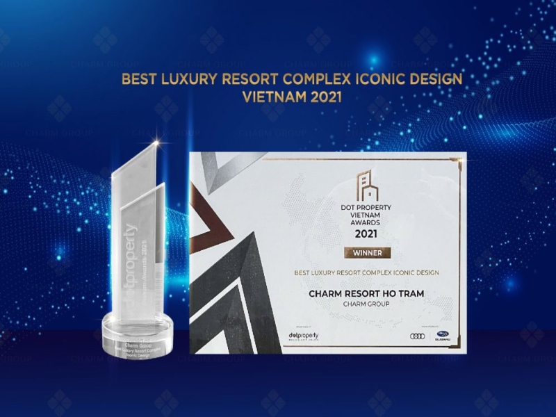 Dự án Charm Hồ Tràm được vinh danh ở hạng mục Best Luxury Resort Complex Iconic Design Vietnam 2021
