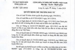 QĐ CHỦ TRƯƠNG ĐẦU TƯ